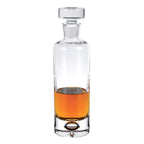 Galaxy European Mouth Blown Lead Free Crystal Round Decanter H11" 28 oz.-K826