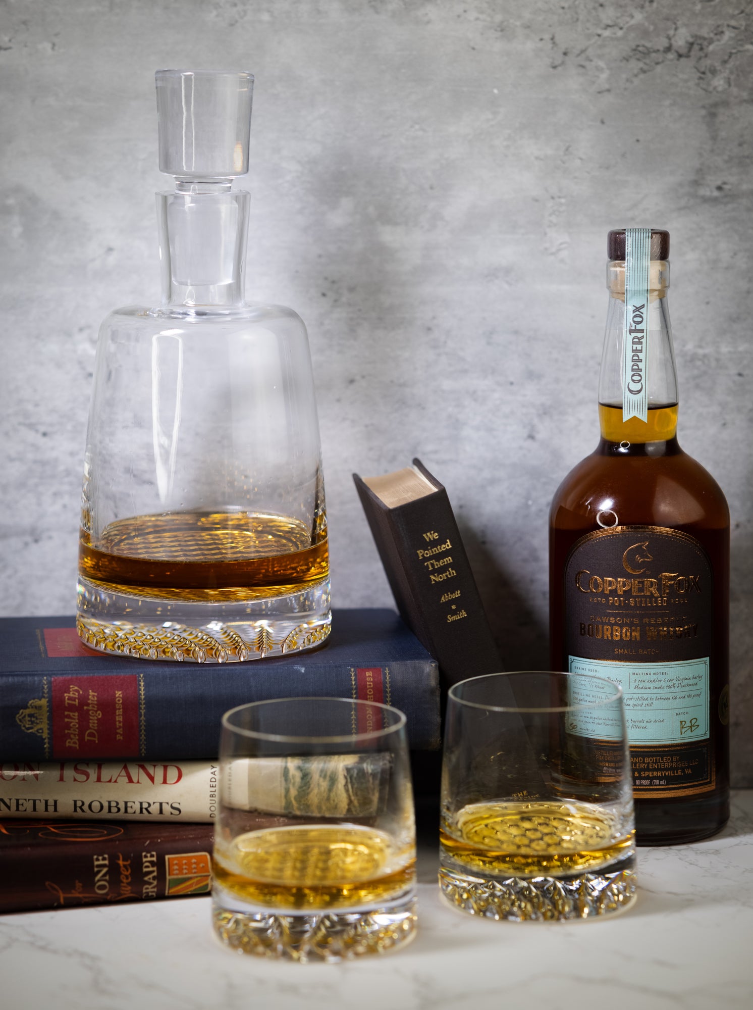 Park Avenue Whiskey Set - European Mouth Blown Lead Free Crystal Park Avenue 5 Pc. -K830