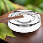 Winston 8" Cigar Ash Tray - Mouth Blown Crystal -K865