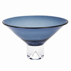 Monaco Midnight Blue European Mouth Blown Crystal 12" Centerpiece Bowl-K893