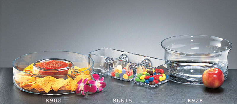 Manhattan European Mouth Blown Crystal Chip N Dip 11".-SL615