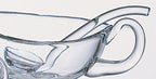 Mouth Blown Lead Free 6" Crystal Gravy, Dressing or Sauce Ladle-K903L