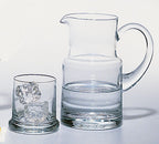 Manhattan Mouth Blown 2 Pc Bedside or Desktop Carafe Set H8".-K905