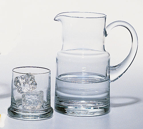Manhattan Mouth Blown 2 Pc Bedside or Desktop Carafe Set H8".-K905
