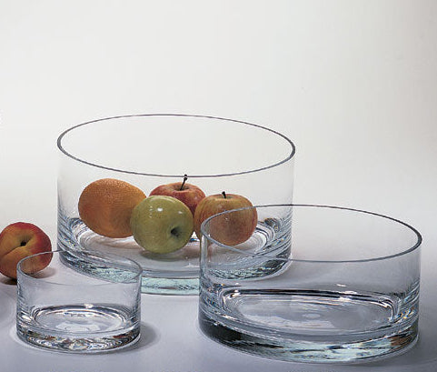 Manhattan European Mouth blown Lead Free Crystal 8" Classic Cylinder Bowl-SL655