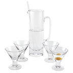 Manhattan European Mouth Blown Lead Free Crystal Martini Pitcher and Stirrer - 12 in. 54 oz.-K924