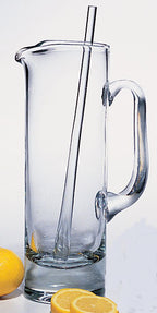 Manhattan European Mouth Blown Lead Free Crystal Martini Pitcher and Stirrer - 12 in. 54 oz.-K924