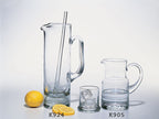 Manhattan European Mouth Blown Lead Free Crystal Martini Pitcher and Stirrer - 12 in. 54 oz.-K924