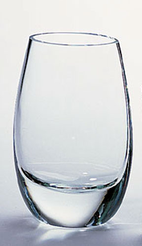 Crescendo European Mouth Blown Oval Thick Walled Vase 7.5- K940