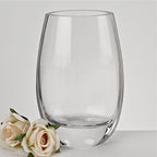 Crescendo European Mouth Blown Oval Thick Walled Vase 7.5- K940