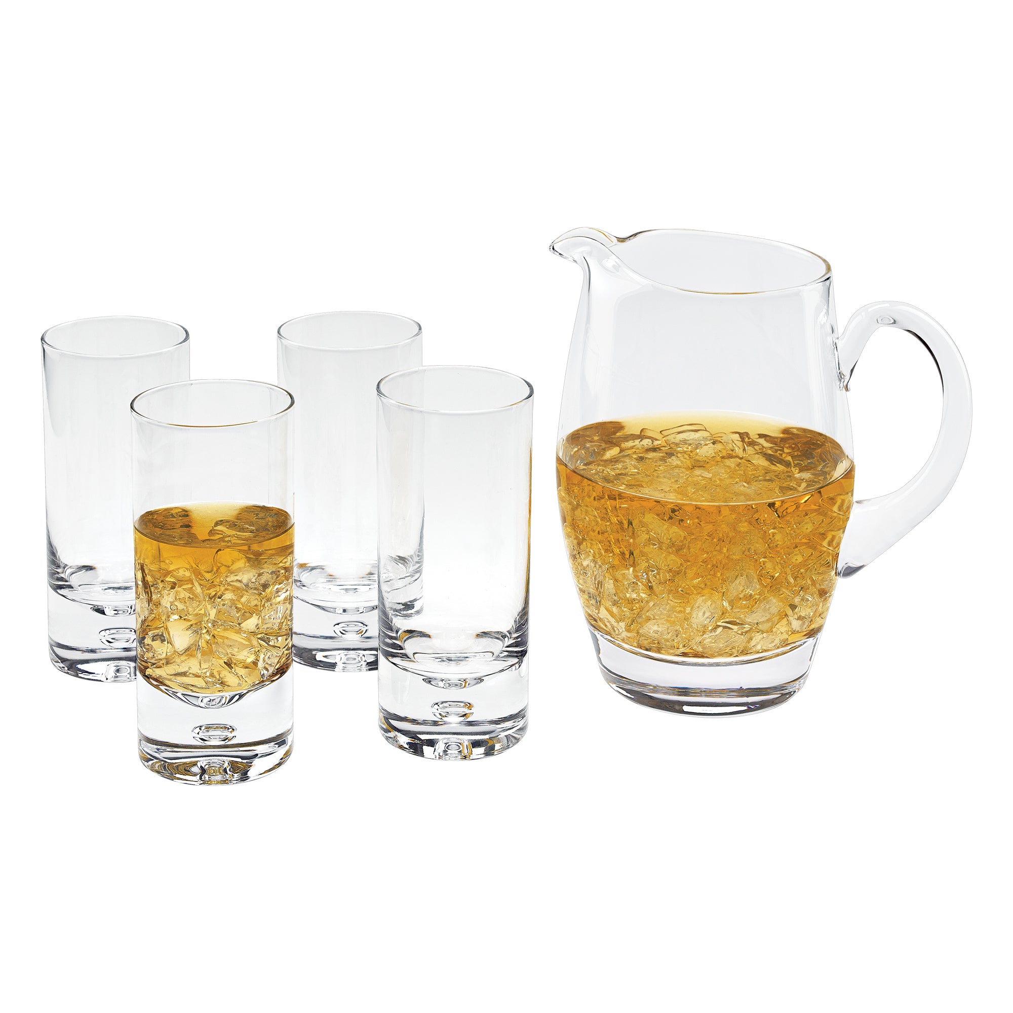 The Classic European Mouth Blown "Barrel" Water, Juice or Iced Tea Pitcher 54 Oz -H9-K960