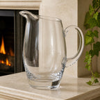 The Classic European Mouth Blown "Barrel" Water, Juice or Iced Tea Pitcher 54 Oz -H9-K960