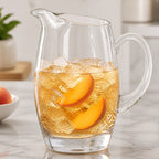 The Classic European Mouth Blown "Barrel" Water, Juice or Iced Tea Pitcher 54 Oz -H9-K960