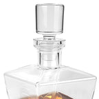 Regal European Mouth Blown Lead Free Crystal Square Decanter H10" 28 oz.-K974