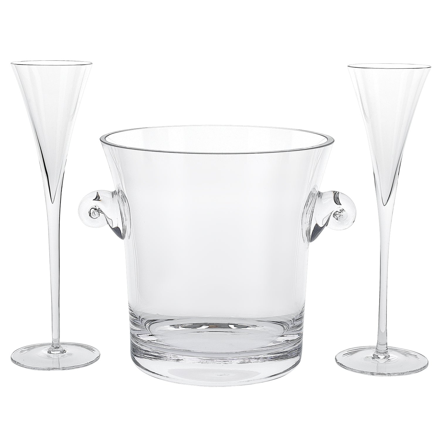 Chelsea Mouth Blown European Champagne or Wine Cooler H9 in.-LH602