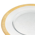 Gold Border Round 13 " Glass Charger Plate-P248G