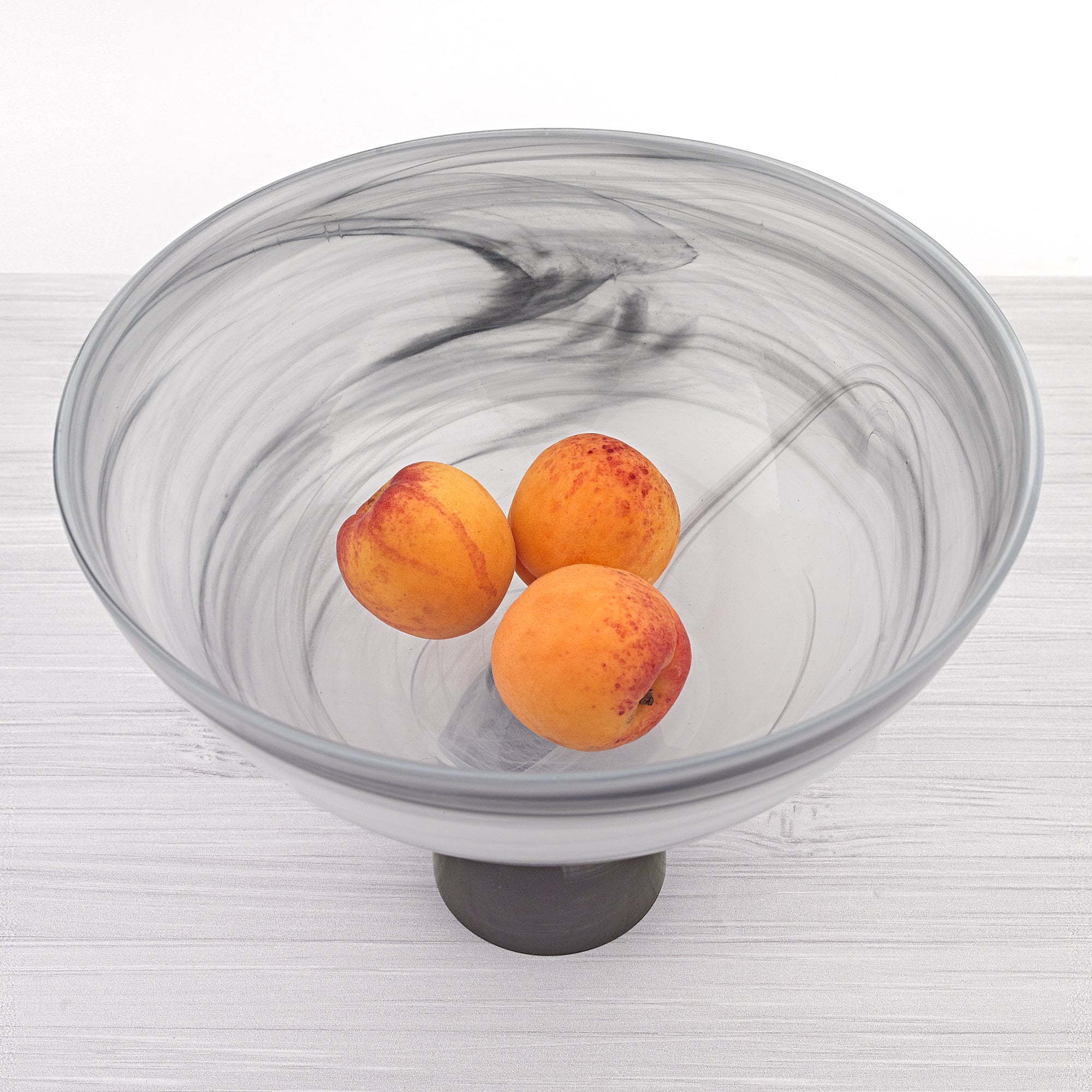 Milky Way Footed Alabaster Glass Centerpiece Bowl D10 x H7-P253