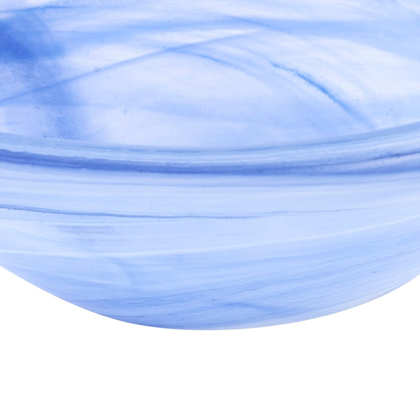Blue Alabaster Glass 10" Squarish Salad or Serving Bowl-P282