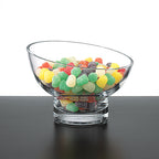 Kira Lead Free Mouth Blown Slant Cut Candy/Serving Bowl D6 - S407