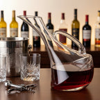 European Mouth Blown Olivia Leaning Wine Carafe H7"- 32 oz.-SL831