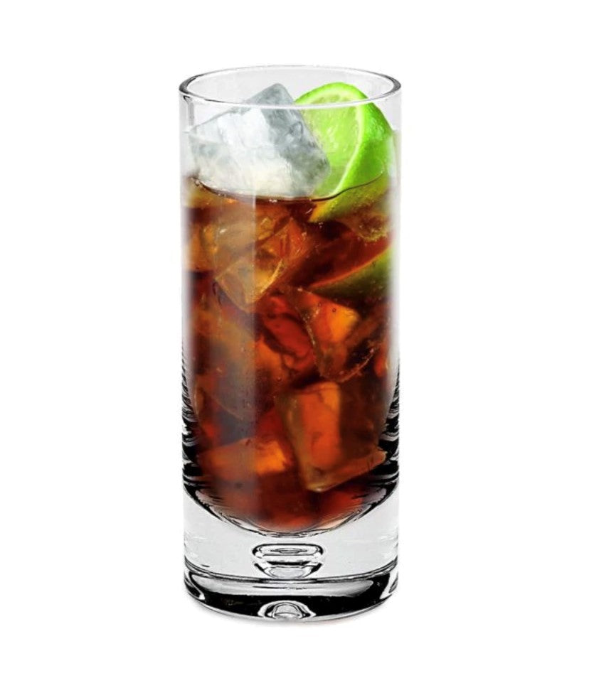 Galaxy Mouth Blown Lead Free Crystal Hiball Glass -13oz - 4 pc Set-SR738