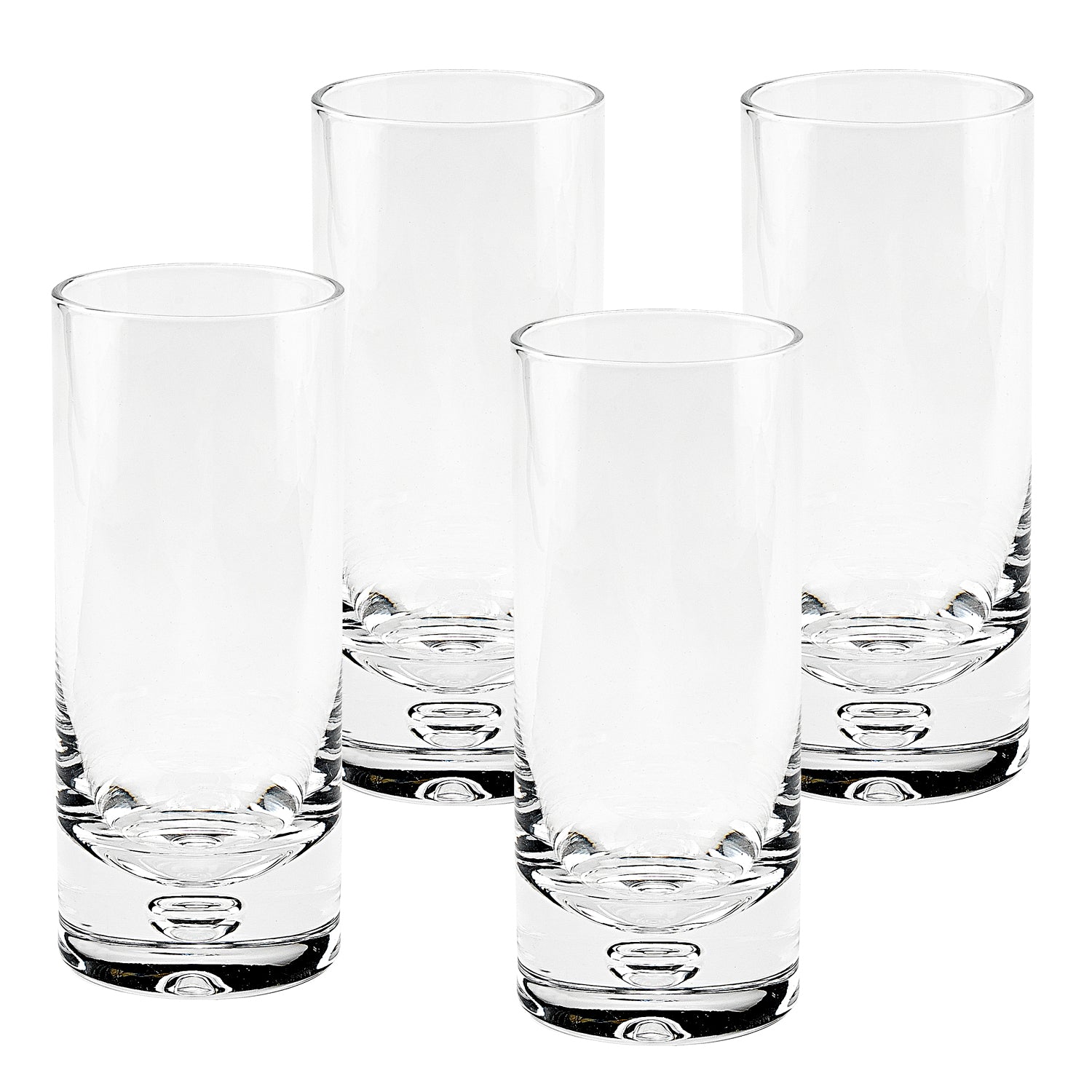 Galaxy Mouth Blown Lead Free Crystal Hiball Glass -13oz - 4 pc Set-SR738