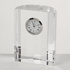 Crystal Half Moon Clock 4.5x3.5" - SU311