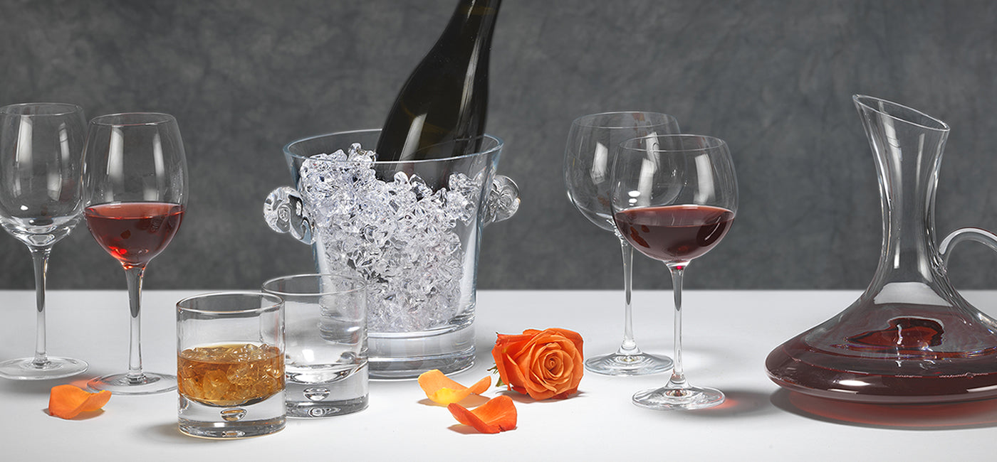 Chelsea Mouth Blown European Champagne or Wine Cooler H9 in.-LH602