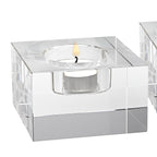 Dakota Crystal Block Pair of T-lite Holders H2 x L3 - YD262