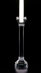 Charleston Square Pair 10" Classic Crystal Candle Holders - YD364