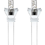 Charleston Square Pair 10" Classic Crystal Candle Holders - YD364