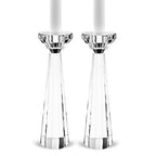 Park Avenue Pair of Faceted Crystal Candle Holders H8.5-YD374