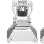 Saturn Pair of 2.75" Handcrafted Crystal Candle Holders-YD377