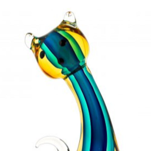 Murano Style Art Glass 11" Cat-J447