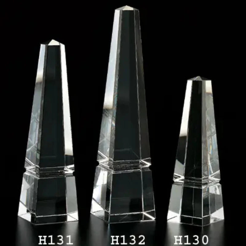 Elegant Hand Crafted Crystal 12" Obelisk-H132
