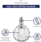 Handmade Lead Free Crystal Zendra Individual Salt and Peppers -2"- Gift Boxed 6 Pc Set-H157