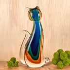 Murano Style Art Glass 11" Cat-J447