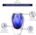 Essence Murano Style Art Glass Violet 6" Vase-J515