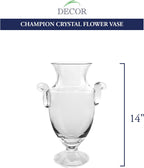 Champion European Mouth Blown Crystal 14" Trophy Vase - K2061