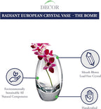 Radiant European Mouth Blown Crystal 11" Vase-K2252