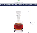Como European Mouth Blown Lead Free Crystal Decanter 10.5 in 28 oz.- K824
