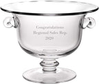 Champion European Mouth Blown Crystal 11" Trophy, Centerpiece, Fruit or Punch Bowl - K918