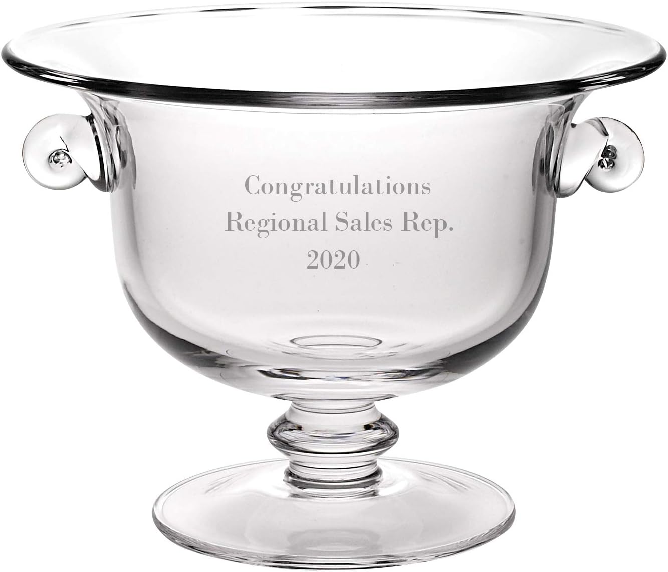 Champion European Mouth Blown Crystal 11" Trophy, Centerpiece, Fruit or Punch Bowl - K918