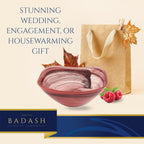 Terra Cotta Alabaster Glass 10" Squarish Salad or Serving Bowl-P232