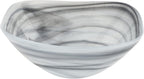 Grey Alabaster Glass 10" Squarish Salad or Serving Bowl-P272