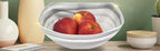 Grey Alabaster Glass 10" Squarish Salad or Serving Bowl-P272