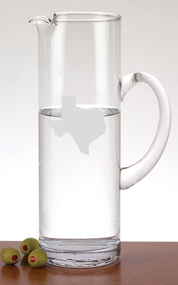 Celebrate Mouth Blown Glass Ice Tea, Martini or Water Pitcher H11.5" - 54 oz.-S430