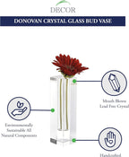 Donovan Handcrafted Square 10" Optical Crystal Vase-YD200