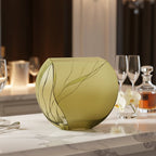 Evergreen European Mouth blown and Hand Decorated 9" Vase