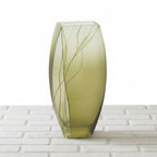 Evergreen European Mouth blown and Hand Decorated 12.5" Vase